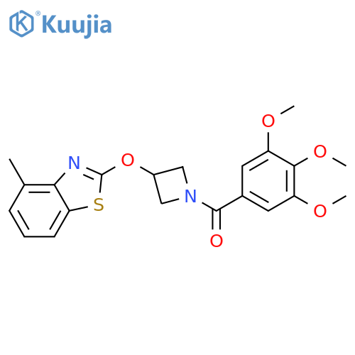 4-methyl-2-{[1-(3,4,5-trimethoxybenzoyl)azetidin-3-yl]oxy}-1,3-benzothiazole structure
