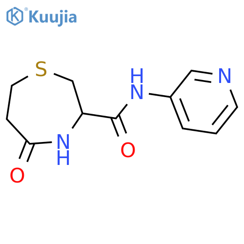 5-oxo-N-(pyridin-3-yl)-1,4-thiazepane-3-carboxamide structure