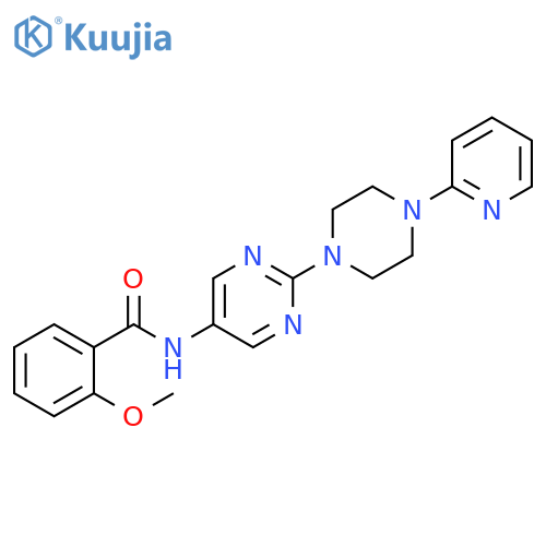 2-methoxy-N-{2-4-(pyridin-2-yl)piperazin-1-ylpyrimidin-5-yl}benzamide structure
