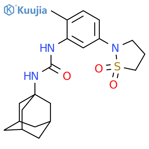 3-(adamantan-1-yl)-1-[5-(1,1-dioxo-1lambda6,2-thiazolidin-2-yl)-2-methylphenyl]urea structure