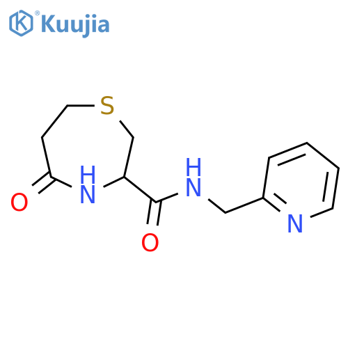 5-oxo-N-[(pyridin-2-yl)methyl]-1,4-thiazepane-3-carboxamide structure