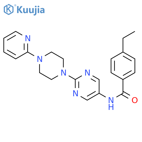 4-ethyl-N-{2-[4-(pyridin-2-yl)piperazin-1-yl]pyrimidin-5-yl}benzamide structure