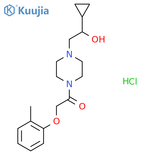 1-4-(2-cyclopropyl-2-hydroxyethyl)piperazin-1-yl-2-(2-methylphenoxy)ethan-1-one hydrochloride structure