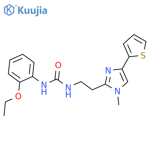 1-(2-ethoxyphenyl)-3-{2-[1-methyl-4-(thiophen-2-yl)-1H-imidazol-2-yl]ethyl}urea structure