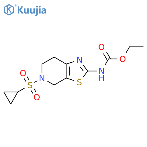 ethyl N-5-(cyclopropanesulfonyl)-4H,5H,6H,7H-1,3thiazolo5,4-cpyridin-2-ylcarbamate structure