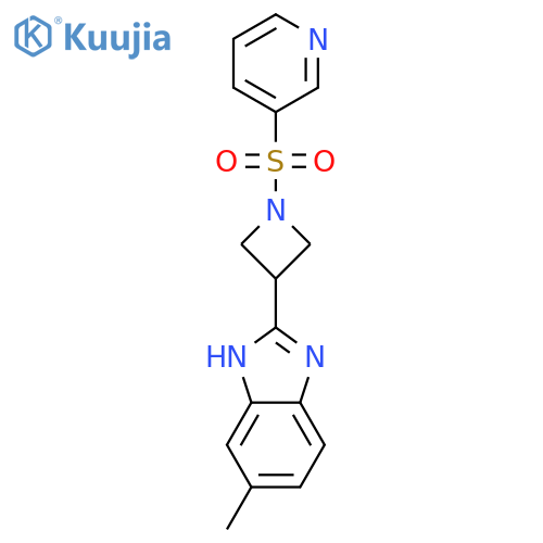 5-methyl-2-1-(pyridine-3-sulfonyl)azetidin-3-yl-1H-1,3-benzodiazole structure