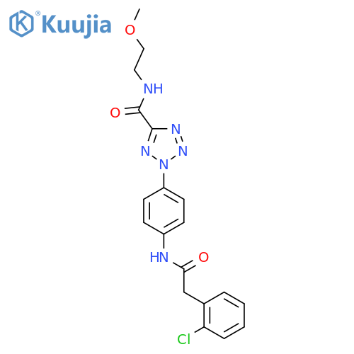 2-{4-2-(2-chlorophenyl)acetamidophenyl}-N-(2-methoxyethyl)-2H-1,2,3,4-tetrazole-5-carboxamide structure
