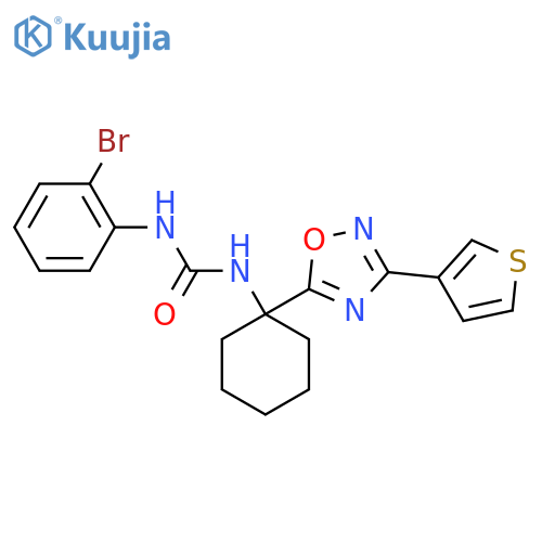 1-(2-bromophenyl)-3-{1-3-(thiophen-3-yl)-1,2,4-oxadiazol-5-ylcyclohexyl}urea structure