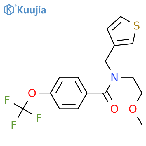 N-(2-methoxyethyl)-N-[(thiophen-3-yl)methyl]-4-(trifluoromethoxy)benzamide structure