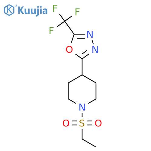 1-(ethanesulfonyl)-4-5-(trifluoromethyl)-1,3,4-oxadiazol-2-ylpiperidine structure