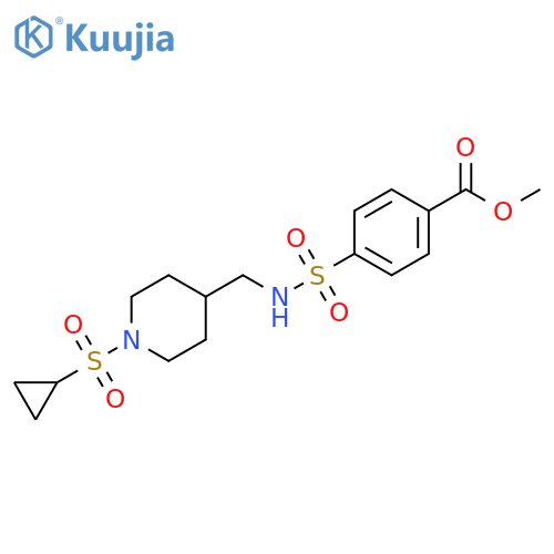 methyl 4-({[1-(cyclopropanesulfonyl)piperidin-4-yl]methyl}sulfamoyl)benzoate structure