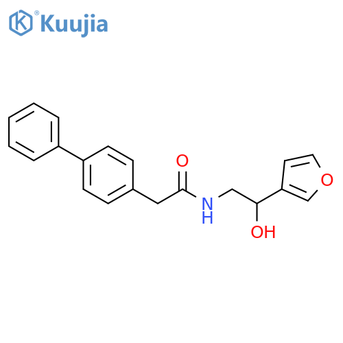 2-{[1,1'-biphenyl]-4-yl}-N-[2-(furan-3-yl)-2-hydroxyethyl]acetamide structure