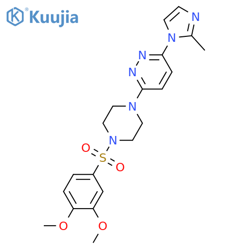 3-[4-(3,4-dimethoxybenzenesulfonyl)piperazin-1-yl]-6-(2-methyl-1H-imidazol-1-yl)pyridazine structure