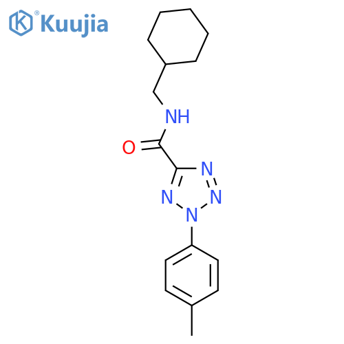 N-(cyclohexylmethyl)-2-(4-methylphenyl)-2H-1,2,3,4-tetrazole-5-carboxamide structure