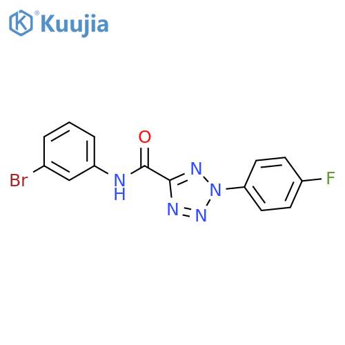 N-(3-bromophenyl)-2-(4-fluorophenyl)-2H-1,2,3,4-tetrazole-5-carboxamide structure