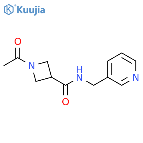 1-acetyl-N-(pyridin-3-yl)methylazetidine-3-carboxamide structure
