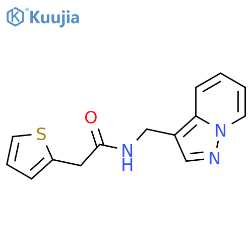 N-({pyrazolo1,5-apyridin-3-yl}methyl)-2-(thiophen-2-yl)acetamide structure