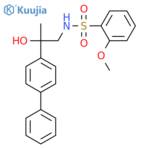 N-(2-{1,1'-biphenyl-4-yl}-2-hydroxypropyl)-2-methoxybenzene-1-sulfonamide structure