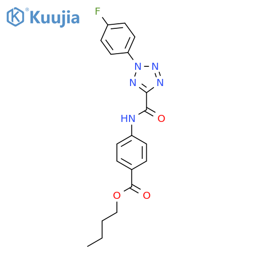 butyl 4-2-(4-fluorophenyl)-2H-1,2,3,4-tetrazole-5-amidobenzoate structure