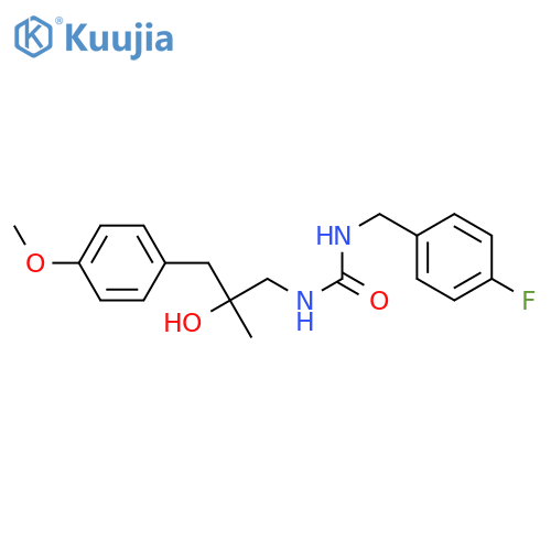 1-(4-fluorophenyl)methyl-3-{2-hydroxy-2-(4-methoxyphenyl)methylpropyl}urea structure