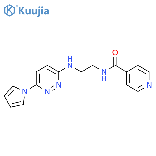 N-(2-{[6-(1H-pyrrol-1-yl)pyridazin-3-yl]amino}ethyl)pyridine-4-carboxamide structure