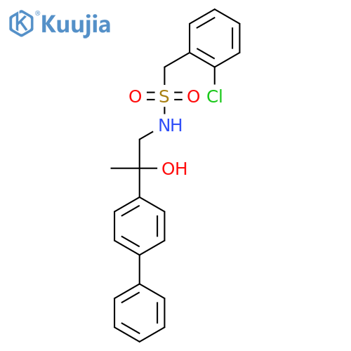 N-(2-{1,1'-biphenyl-4-yl}-2-hydroxypropyl)-1-(2-chlorophenyl)methanesulfonamide structure