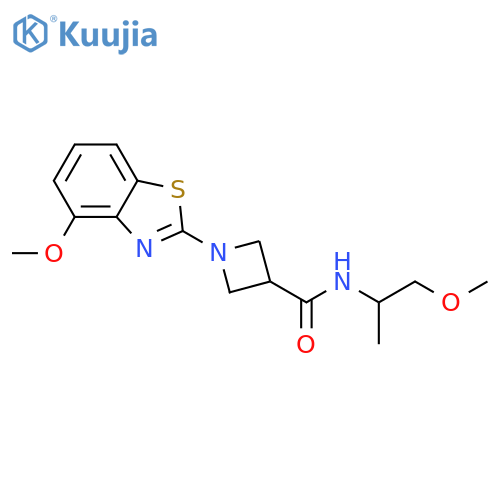 1-(4-methoxy-1,3-benzothiazol-2-yl)-N-(1-methoxypropan-2-yl)azetidine-3-carboxamide structure
