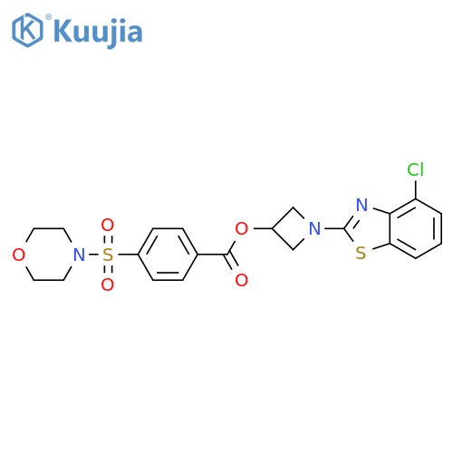 1-(4-chloro-1,3-benzothiazol-2-yl)azetidin-3-yl 4-(morpholine-4-sulfonyl)benzoate structure