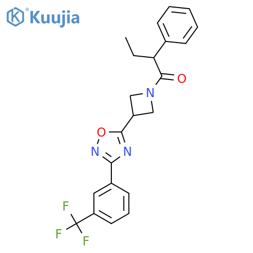 2-phenyl-1-(3-{3-3-(trifluoromethyl)phenyl-1,2,4-oxadiazol-5-yl}azetidin-1-yl)butan-1-one structure