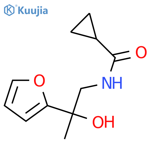 N-2-(furan-2-yl)-2-hydroxypropylcyclopropanecarboxamide structure