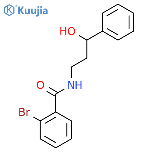 2-bromo-N-(3-hydroxy-3-phenylpropyl)benzamide structure