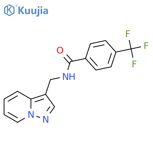 N-({pyrazolo1,5-apyridin-3-yl}methyl)-4-(trifluoromethyl)benzamide structure