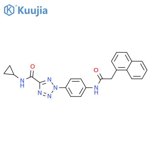 N-cyclopropyl-2-{4-2-(naphthalen-1-yl)acetamidophenyl}-2H-1,2,3,4-tetrazole-5-carboxamide structure