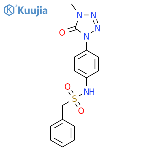 N-[4-(4-methyl-5-oxo-4,5-dihydro-1H-1,2,3,4-tetrazol-1-yl)phenyl]-1-phenylmethanesulfonamide structure