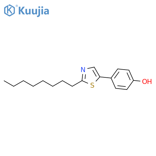 Phenol, 4-(2-octyl-5-thiazolyl)- structure