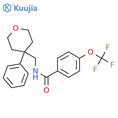 N-[(4-phenyloxan-4-yl)methyl]-4-(trifluoromethoxy)benzamide structure