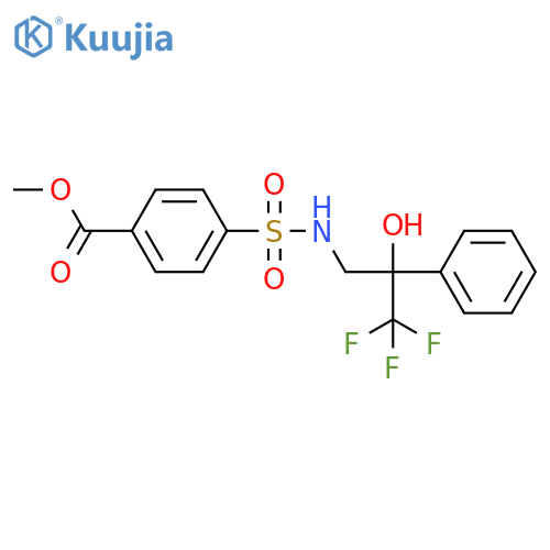 methyl 4-[(3,3,3-trifluoro-2-hydroxy-2-phenylpropyl)sulfamoyl]benzoate structure