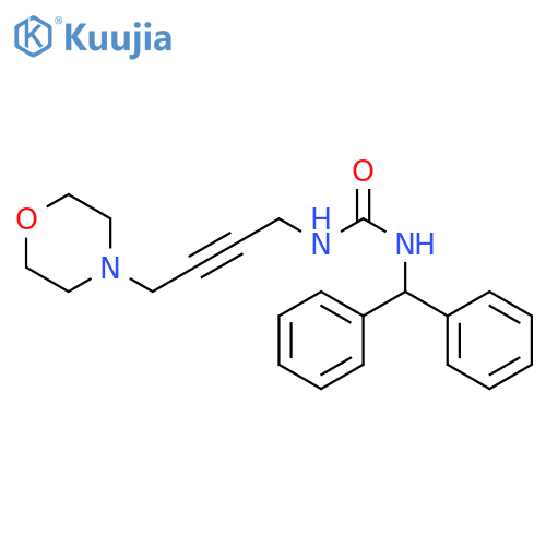 1-(diphenylmethyl)-3-4-(morpholin-4-yl)but-2-yn-1-ylurea structure