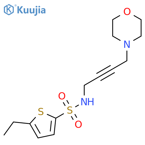 5-ethyl-N-4-(morpholin-4-yl)but-2-yn-1-ylthiophene-2-sulfonamide structure