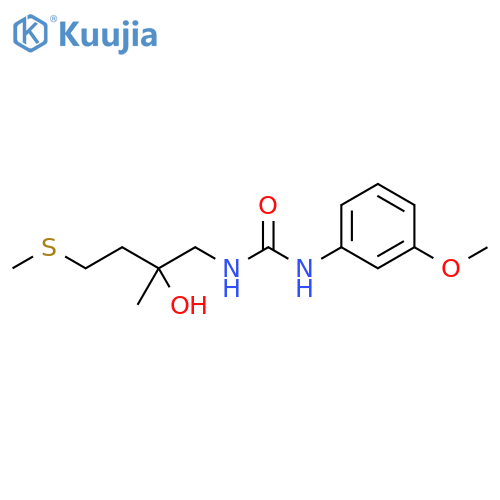 3-[2-hydroxy-2-methyl-4-(methylsulfanyl)butyl]-1-(3-methoxyphenyl)urea structure