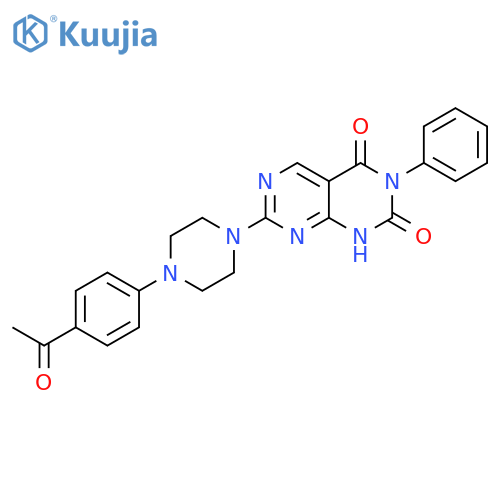 7-4-(4-acetylphenyl)piperazin-1-yl-3-phenyl-1H,2H,3H,4H-1,3diazino4,5-dpyrimidine-2,4-dione structure