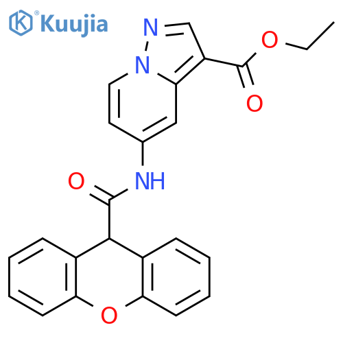 ethyl 5-(9H-xanthene-9-amido)pyrazolo[1,5-a]pyridine-3-carboxylate structure