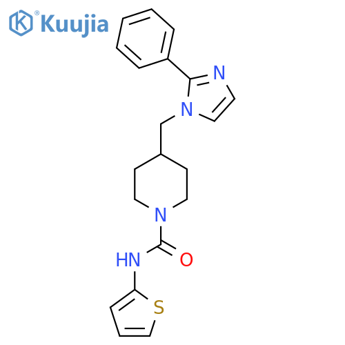 4-(2-phenyl-1H-imidazol-1-yl)methyl-N-(thiophen-2-yl)piperidine-1-carboxamide structure