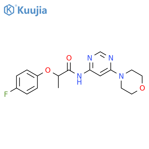 2-(4-fluorophenoxy)-N-6-(morpholin-4-yl)pyrimidin-4-ylpropanamide structure