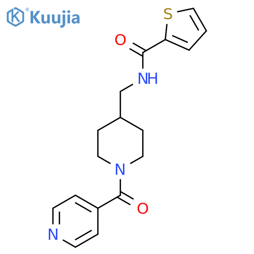 N-{1-(pyridine-4-carbonyl)piperidin-4-ylmethyl}thiophene-2-carboxamide structure