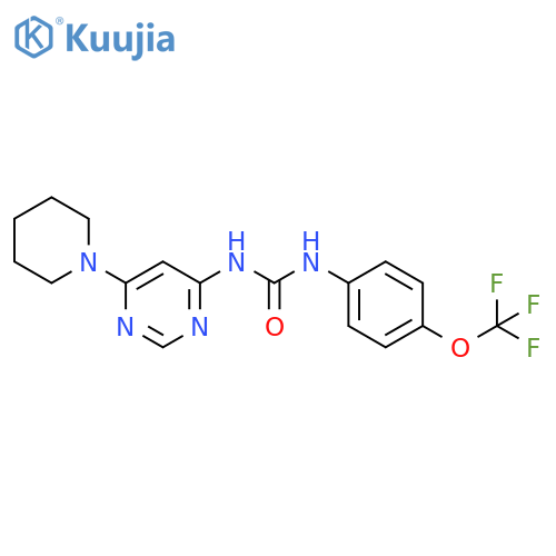 3-[6-(piperidin-1-yl)pyrimidin-4-yl]-1-[4-(trifluoromethoxy)phenyl]urea structure