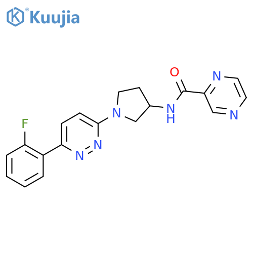 N-{1-6-(2-fluorophenyl)pyridazin-3-ylpyrrolidin-3-yl}pyrazine-2-carboxamide structure