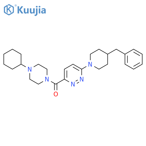 (6-(4-Benzylpiperidin-1-yl)pyridazin-3-yl)(4-cyclohexylpiperazin-1-yl)methanone structure