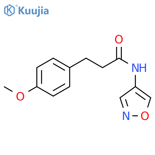 3-(4-methoxyphenyl)-N-(1,2-oxazol-4-yl)propanamide structure