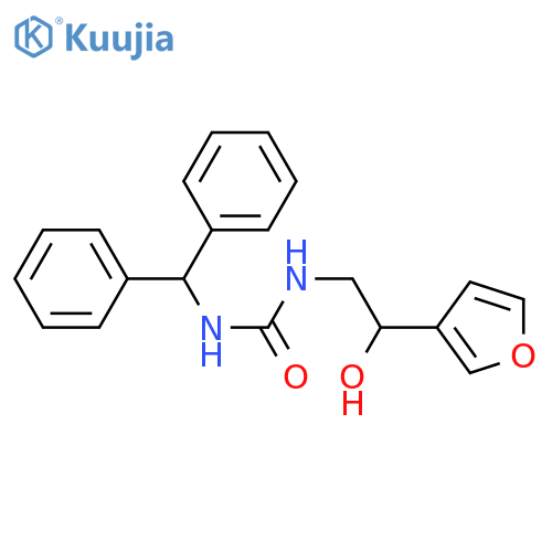 1-(diphenylmethyl)-3-[2-(furan-3-yl)-2-hydroxyethyl]urea structure
